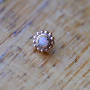 BVLA Opal and Rose Gold Threaded End